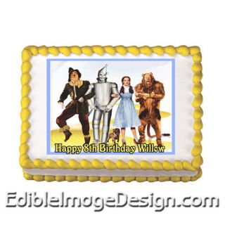WIZARD OF OZ Edible Birthday Party Cake Image Cupcake Topper Favors 