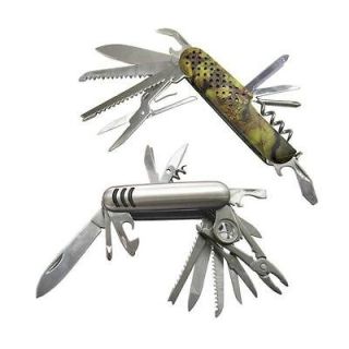   16 Function and 11 Function Swiss Camping Style Army Pocket Knife