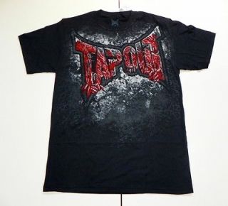 TAPOUT MMA , UFC, CAGE FIGHT, BOXING  MENS T SHIRT   BLACK / RED 