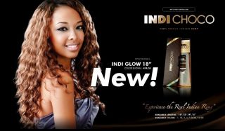 INDI GLOW BY INDI CHOCO 100% VIRGIN INDIAN REMY HAIR WET & WAVY WEAVE 