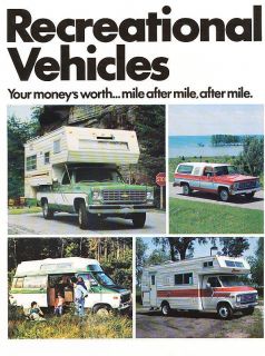 1976 Chevrolet Recreational Truck Brochure   Camper Blazer Van