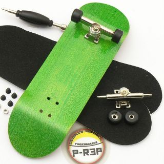 Peoples Republic   30mm Complete Wooden Fingerboard   Green   Basic 