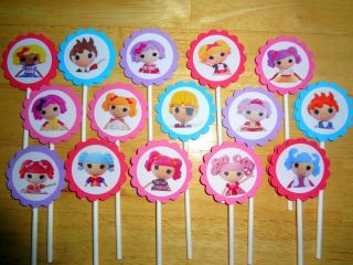 15 Lalaloopsy inspired CUPCAKE TOPPERS Birthday Party Favors Supply