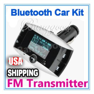 Bluetooth Car Kit  Player FM Transmitter Hands Free Phone SD/MMC 