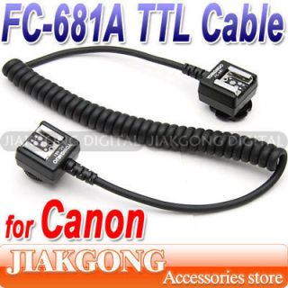 FC 681 Off Camera E TTL FLASH Cord for CANON RF 602 TX