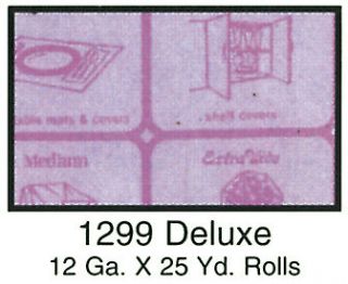 Deluxe 12 Gauge, Red Paper Clear Vinyl 54 Wide 25 Yard Roll 1299A