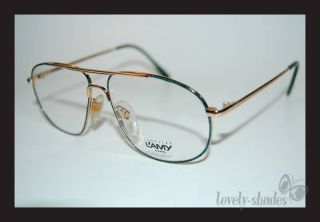 AMY Paris Vintage Eyeglasses Frame Aviator 80s no Lacoste GOLD 
