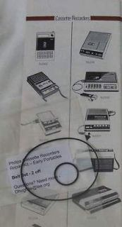 Belts for Philips Cassette Tape recorders N2202, N2203, N2204, N2205 