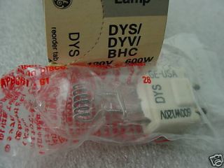 DYS DYV BHC 120 VOLT 600 WATT PROJECTOR LAMP PROJECTION BULB 120V 600W