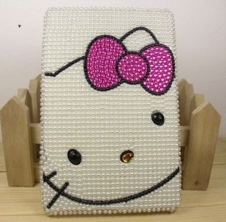   Pearl Hello Kitty crystal hard back cover case for  Kindle Fire