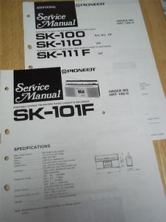   Manual~SK 101F​/100/110/11F Radio Cassette Player~Origina​l~Repair