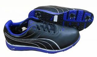 2012 Puma FAAS Trac Golf Shoes   Black/Silver/S​urf The Web   Select 