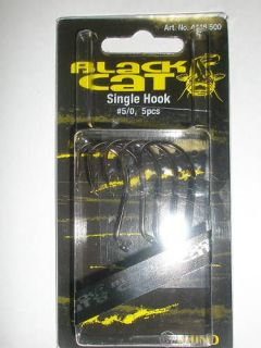Black cat Barbed hooks sz3/0 5pk Catfish Fishing tackle