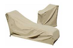Outdoor Double Chaise Lounge Patio Furniture CANVAS Cover 72W x 84D 
