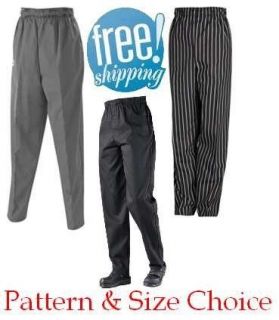NWT NEW RESTAURANT BAGGY CHEF COOK PANTS XS 9XL CHOICE OF PATTERN 