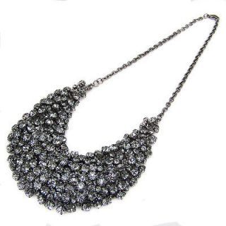   gunmetal rhinestone choker necklace, also can be used as bracelet