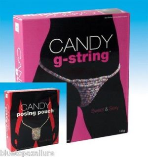 HIS & HERS SEXY EDIBLE UNDERWEAR CANDY POUCH & G STRING