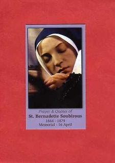   Soubirous Religious Photo Holy Card Prayer Card (Catholic 57A