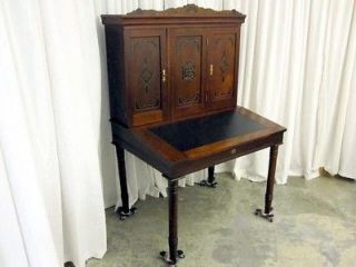 Antique Eastlake Slant Top Desk w Rare Secret Door NICE