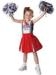   Years Patriotic Cheerleader Union Jack Outfit Fancy Dress Costume