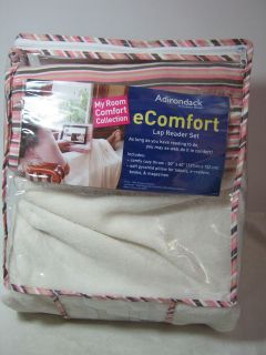   by Berkshire eComfort Lap Reader Throw Pyramid Pillow Set Ivory Pink