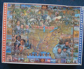   puzzle 1000 pc THE CIVIL WAR white mountain maps history icons people