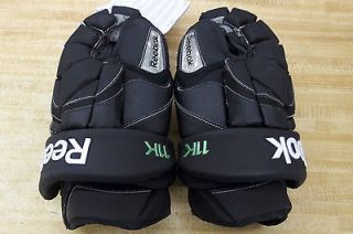 Reebok 11K Hockey Gloves Black 14   NEW!!!