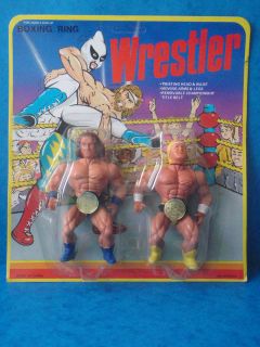 Vintage Toy Figures   KNOCK OFF WRESTLERS   MOC   Wrestling Bootleg 