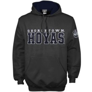 Georgetown Hoyas Turf Fleece Pullover Hoodie   Charcoal/Navy Blue