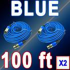 MALE FEMALE 3pin XLR mixer to powered speaker cables 100ft foot 30m 