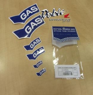 Set of 6 Genuine Repsol Honda GAS Jeans Official Team Stickers Sticker 