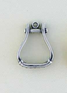 Visalia Stirrup Lapel Pin,Tie Tac,Charm,Earrings,Necklace~.925 Silver 