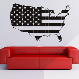 Usa Flag Stars and Stripes Wall Art Sticker Wall Decal Transfers