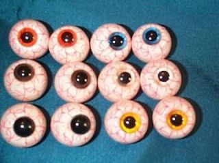   Veined Eyeballs   6 Colors   Halloween Horror prop Party Pack