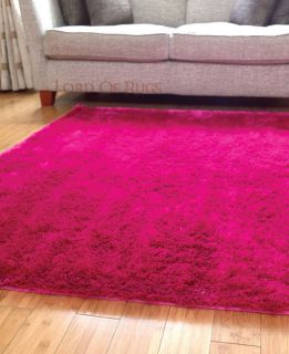 Supersoft Silky Luxuries Shiny Shaggy Rug in Pink