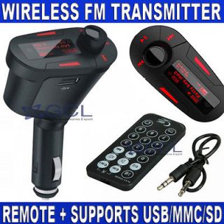 CAR WIRELESS LCD FM RADIO TRANSMITTER FOR SAMSUNG GALAXY S II 2 3 HD 