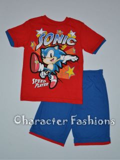 SONIC THE HEDGEHOG Outfit Size 4 5 6 7 8 Shirt Shorts Set