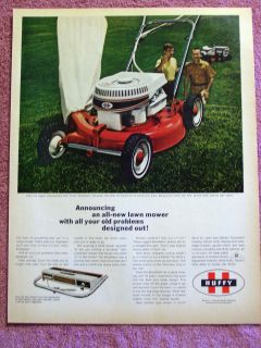 Vintage Original Advertising Ad Print Art 1968 HUFFY RIDING MOWERS