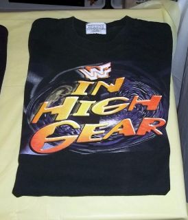   WWF Wrestling Shirt In High Gear Tour 1995 L RARE WWE Bret Hart