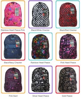 Track Backpack School Bag 16.5   Rainbow/ Black/ Pink/ Red/ White 