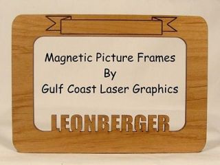 Leonberger Dog Engraved Personalized Magnet Picture Frame