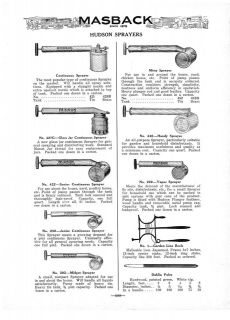 1932 AD HUDSON CONTINUOUS SPRAYERS, SPEARS, CRAB TRAPS, CLAM RAKE 