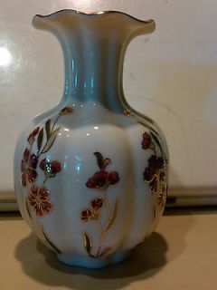 Zsolnay porcelain Vase Floral and gold
