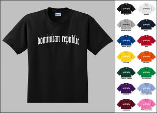 Country of Dominican Republic Old English Font Vintage Style Letters T 