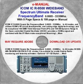 ICOM R9500 Ultimate Hi Freq 0025 3335Mhz Wideband Receiver, IC R9500 