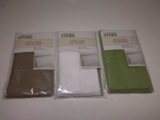 THE HOME STORE STANDARD SIZE PILLOW CASE ASSORTED COLORS