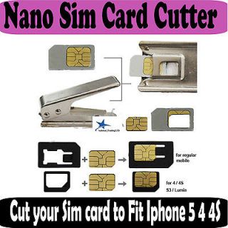   SIM Card Cutter + 2 Adapter For Iphone 5 / 4 4G iPAD Sim Tool Kit