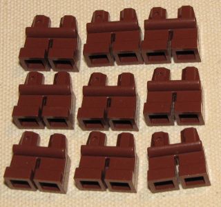 LEGO LOT OF 9 REDDISH BROWN SHORT MINIFIG LEGS SMALL PANTS FOR JAWA 