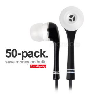   Lot Black In Ear Earphones Headphones for iPod Touch Nano Shuffle