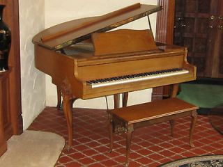1942 Kimball Baby Grand Piano w/ Bench French Provincial Walnut Serial 